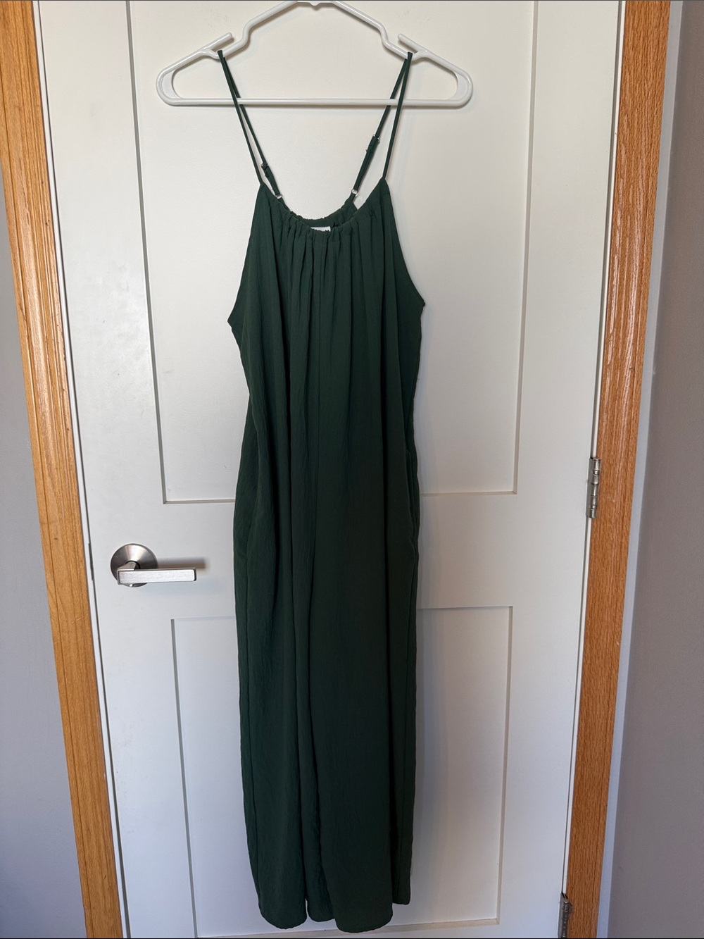 Cherish Forest Green Spaghetti Strap jumpsuit